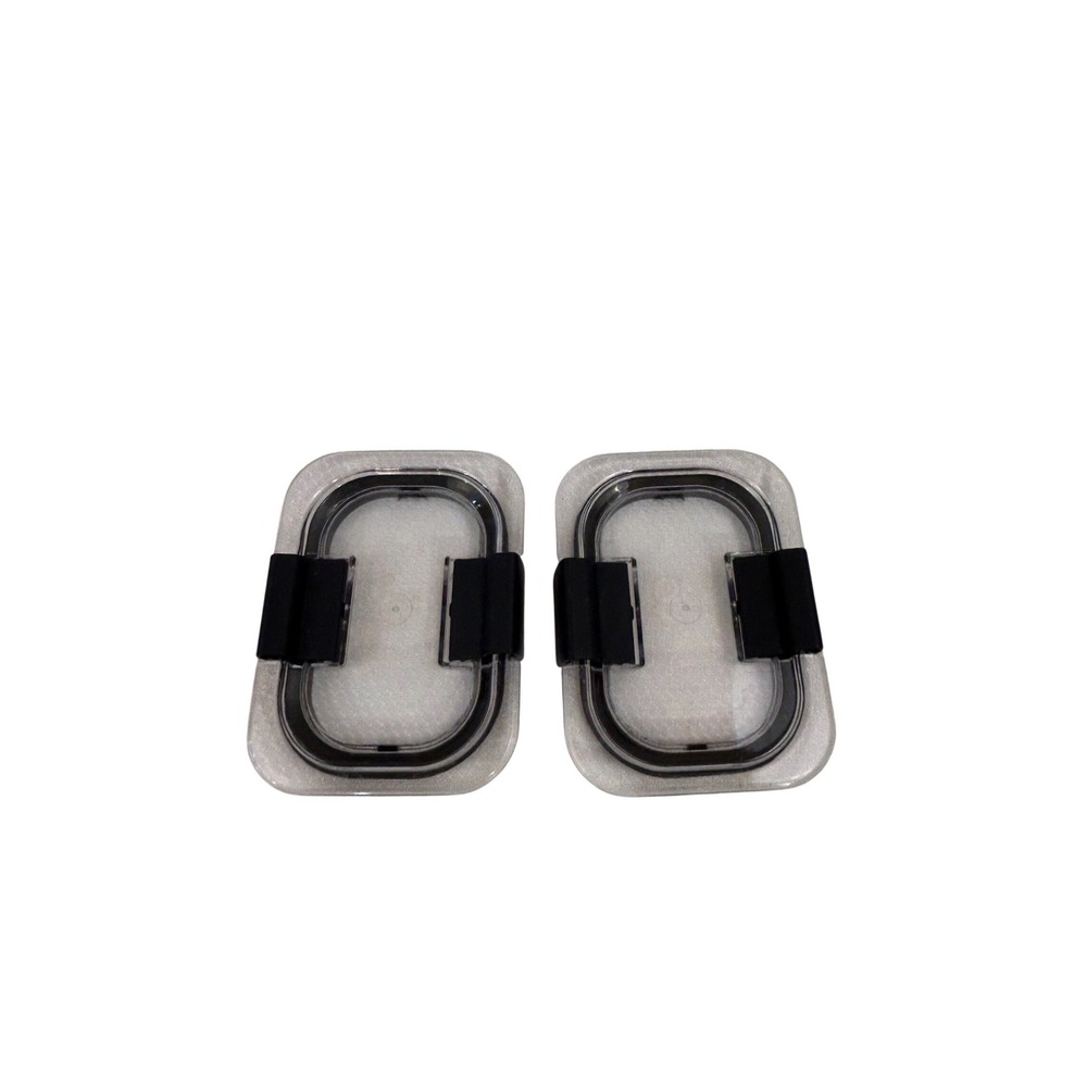 Unbranded Replacement Food Storage Lids 4.5x3.25 Clear Black Latches 2pc Set